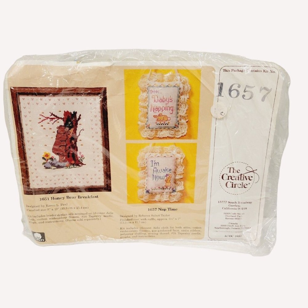 NIP Creative Circle Home Nap Time Cross stitch Embroidery Kit 1657